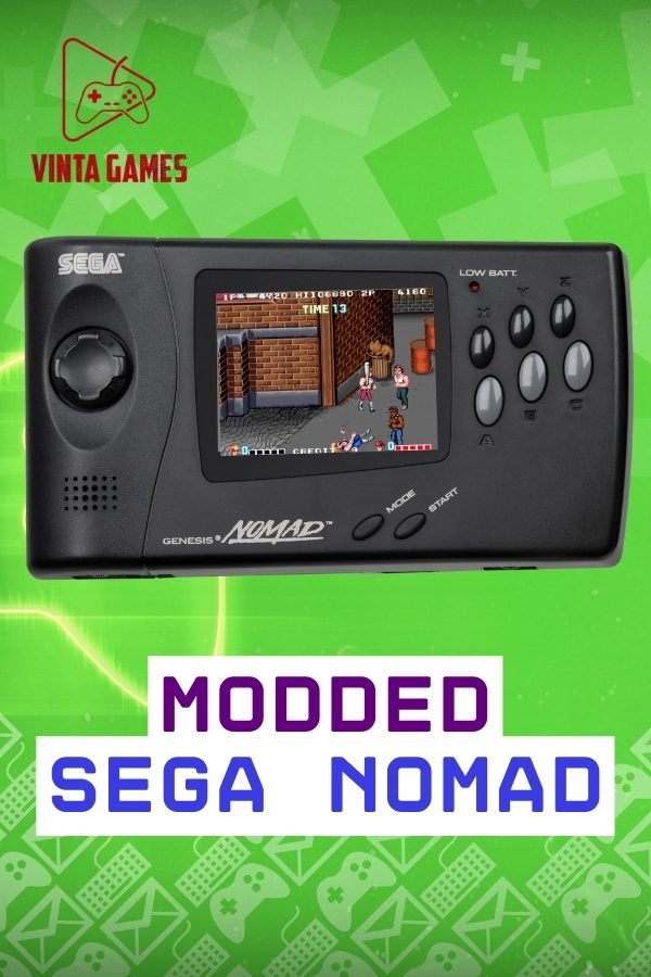 Modded Sega Nomad | New LCD D screen  and full Recap